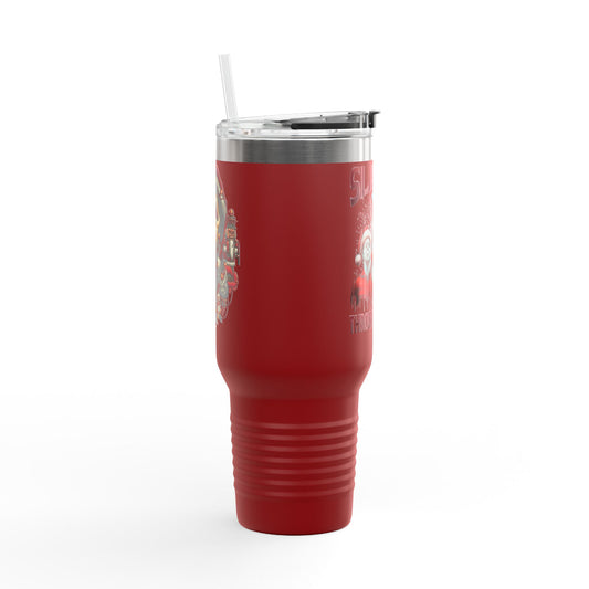 Travel Mug "Slashin' Through the Snow" 40oz Insulated Christmas Tumbler Printify