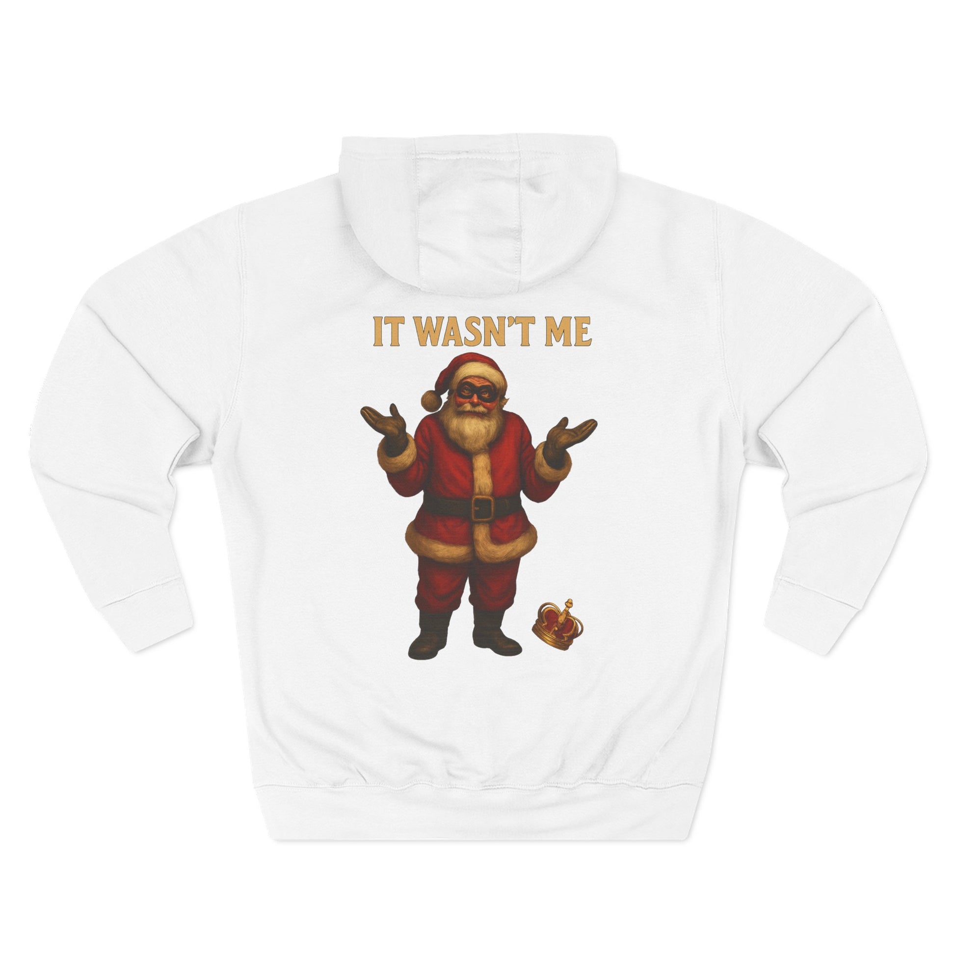 It Wasn't Me Santa Hoodie | Christmas Santa Illustration Printify